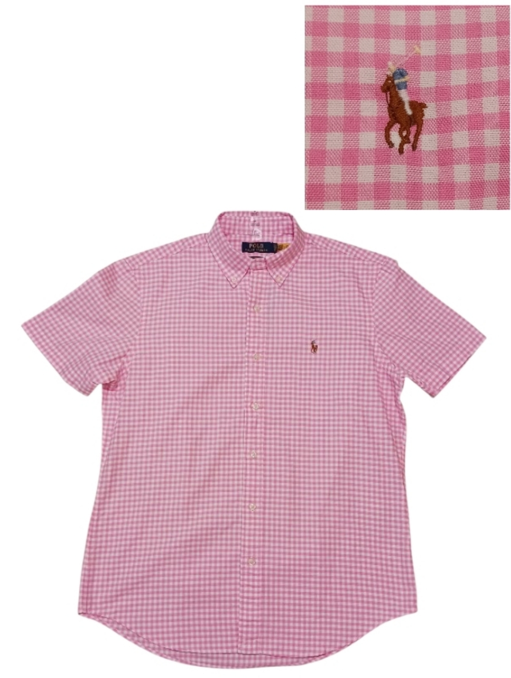 POLO Ralph Lauren Classic Fit Gingham Check Short Sleeve Oxford Shirt